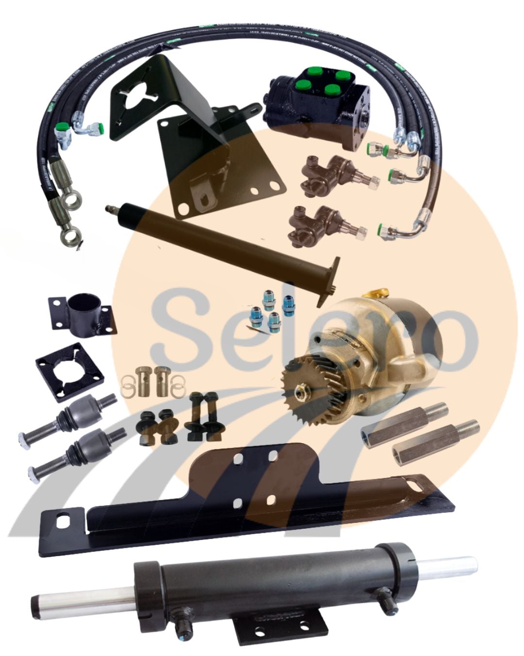 Kit de Direção Hidráulica para trator Ford 6600/6610 Pistão Dianteiro 